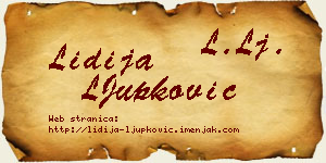 Lidija LJupković vizit kartica